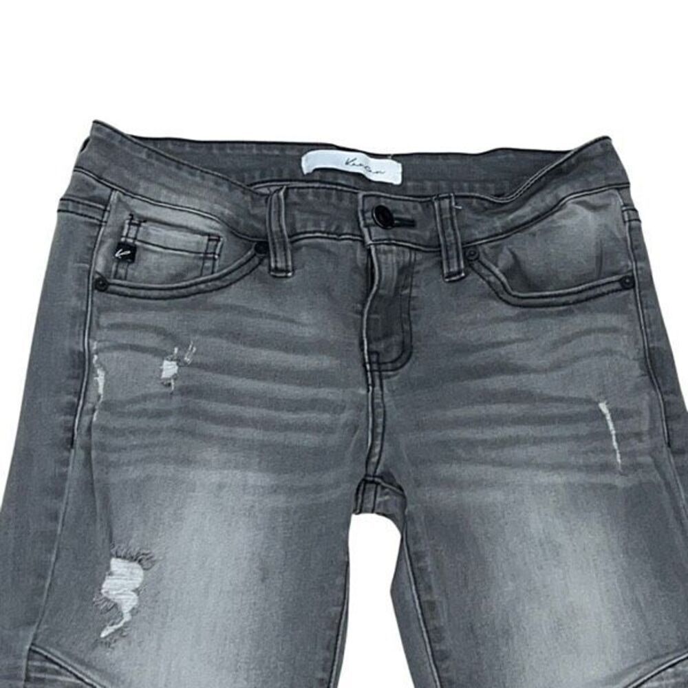 Kancan Los Angeles Charcoal Distressed Jeans Size 5 / 26 - Picture 2 of 4